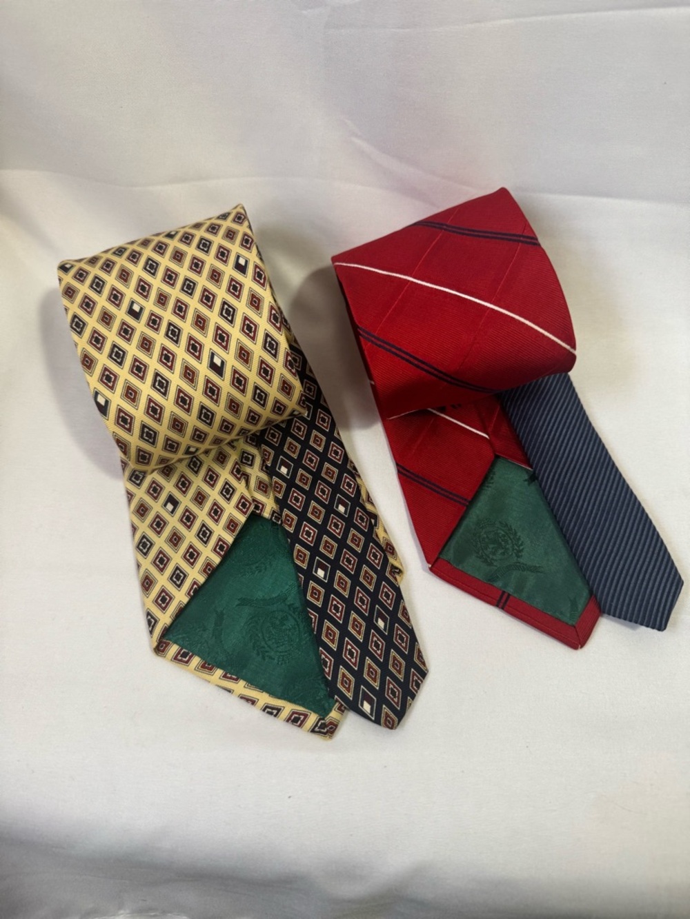 2 Vintage Tommy Hilfiger 100% Silk Ties One New with Tag Classic Style